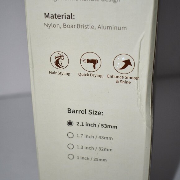 AIMIKE Round Barrel Brush w Boar Bristles 2.9”, Barrel 1.7 “+ 4 Clips NEw Detail - Picture 4 of 4